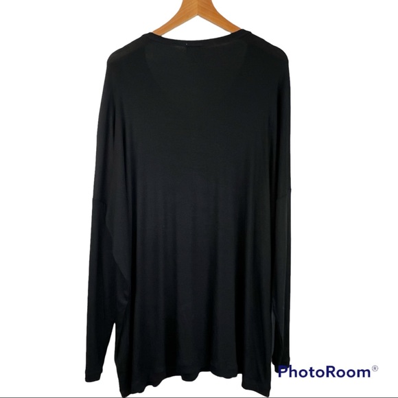 🎃SOLD🎃 CAbi Henley Long Sleeve Shirt Tunic Top 3624 Large Black - Picture 7 of 11